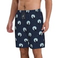 thumbnail image 2 of Balery Wolf And Moon Traje de Baño Estilo Hawaiano para Hombre, Shorts de Secado Rápido con Bolsillos-Medium, 2 of 6