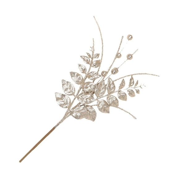 SLYNSHome Christmas Twig Stem Decor,Artificial Rose Gold Berry Picks for Crafts Christmas Tree Holiday Home Decorations