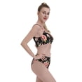 thumbnail image 4 of Vsdgher Womens High Waisted Bikini Sets Two Piece Swimsuit Rose Flowers Print Tummy Control Bathing Suit-Medium, 4 of 8