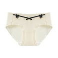 thumbnail image 2 of HAOTAGS Briefs for Women,Mid-rise Cotton Stretchable Comfort Stretch Underwear Beige M, 2 of 3
