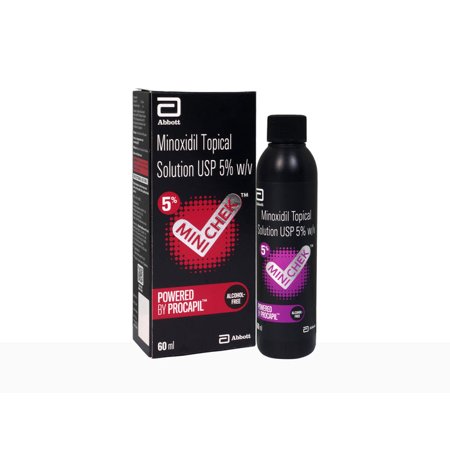 Minichek 5% Topical Solution By Abbottt - 60ml Each ( Pack of 2 )