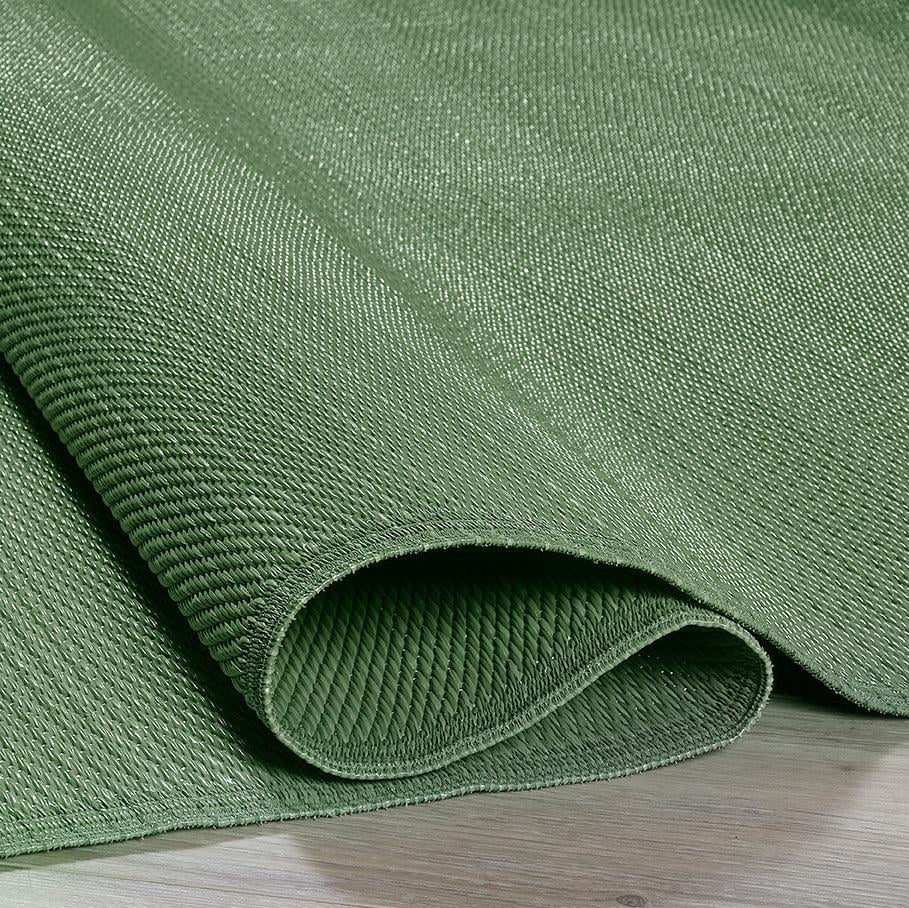 Fab Habitat Ombre Outdoor Rug - Waterproof, Fade Resistant, Crease-Free - Premium Recycled Plastic - Striped - Patio, Porch, Deck, Balcony - Big Sur - Green - 5 x 8 ft