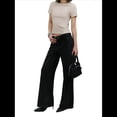 thumbnail image 3 of Camisetas de Algodón para Mujer, Cuello Redondo, Corta, Básicas, Informales, de Verano, Color Café , S, 3 of 9