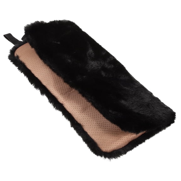 Amosfun Black Automotive Seat Cushion with Soft Plush Fabric, Comfortable Support for Indoor and Outdoor Use