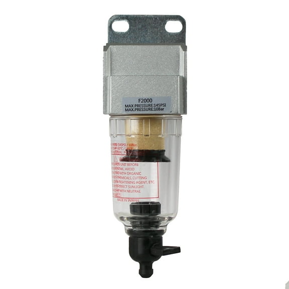 1/4" Compressed Air In Line Moisture & Water Filter Trap Separator F202N