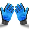 thumbnail image 5 of Cat & Dog Grooming Gloves for Shedding - 2-in-1 Deshedding Brush & Massage Mitt, Safe for Dogs & Cats, 1 Pair (Blue), 5 of 7