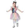 thumbnail image 6 of Girls Sequins Unicorn Costume Dress Halloween Fancy-Dress with Wing Set, 6 of 6