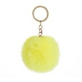 thumbnail image 6 of Linyer Fuzzy Ball Keychain Supple Comfortable Lovely Key Rings Adorable Practical Key Chains Women for Children Adults Elderly Students Yellow 9cm, 6 of 6
