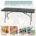 thumbnail image 6 of CL.HPAHKL Rectangular Folding Table, Plastic Folding Tables 6 ft Long Fold-in-Half Party Tables with Carrying Handle Heavy Duty Folding Table for Picnic, Dining, Party, Office, Home, Black, 6 of 8
