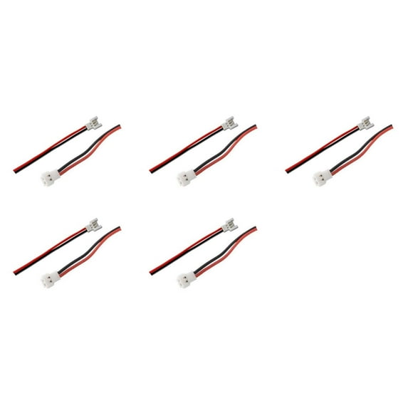 HobbyFlip 1S 3.7V 2-Pin Ultra Durable Battery Cable Lead Plug Set Molex 2.0 Compatible with Eachine CG022 5 Pack