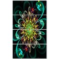 thumbnail image 2 of Fleur Fractale Brillante Parfaite en Vert - Impression sur Toile Florale, 2 of 3