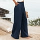 thumbnail image 3 of WILLBEST Pantalones Casuales para Mujer, Cómodos, con Cintura Elástica y Pierna Ancha, Holgados, elegantes y con Bolsillos para Uso Diario. Chica, 3 of 8