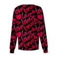 thumbnail image 3 of IYYVV Scrubs for Women Tops Casual Crewneck Long Sleeve Scrub Jackets Stretchy Snap Front Cardigan Top Cute Valentines Day Heart Print Nursing Pocketed Working Uniform Hot Pink 4XL, 3 of 3