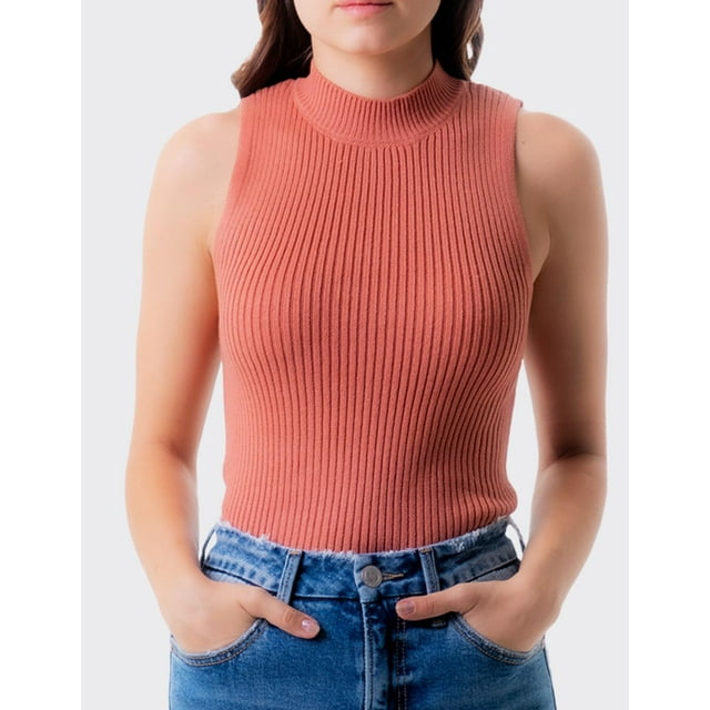 Blusa básica cuello alto Balam /Juvenil, 0087 (Coral) salmon M Roman Fashion BL-BAL-0087-CORAL