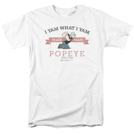 Popeye T-shirt Tee - Popeye Men's Vintage T-shirt White