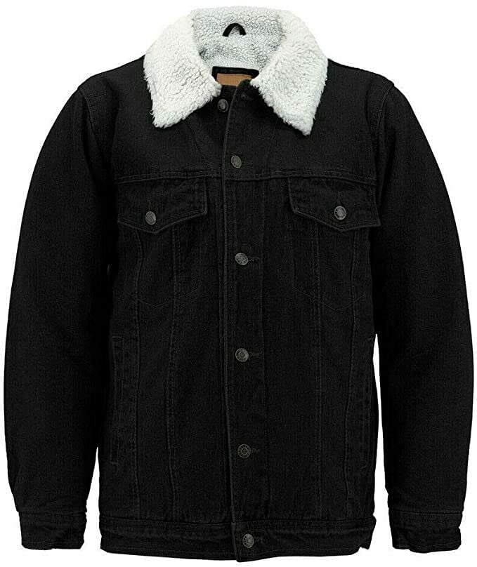 Men's Denim Sherpa Jacket Classic 