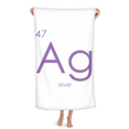 thumbnail image 1 of Chestry Elements Period Table Transition Metals Silver Ag Hand Towel Bath Facecloth Soft Cotton Washcloth, 1 of 4