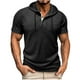 thumbnail image 2 of pstuiky camisetas para hombre, Camiseta informal de manga corta con cuello redondo y botones de color liso para hombre camisas casuales para hombre m, 2 of 8