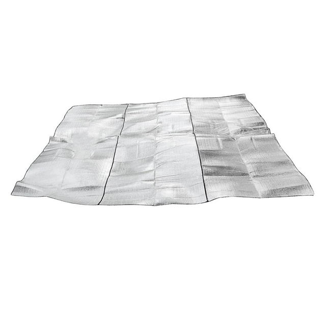 Manta para Acampar Impermeable Térmica Reflectante Ligera Almohadilla de Picnic de Papel de Aluminio Viaje 300x300cm