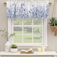 thumbnail image 3 of Blue Spring Floral Valances for Windows, Watercolor Botanical Summer Vintage Light Filtering Kitchen Curtains, Rod Pocket Window Valance Curtains for Living Room Bedroom, 42" W x 18" L, 2 Panels, 3 of 9