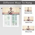 thumbnail image 6 of Nautical Anchor Valance Curtain for Kitchen Vintage Navy Blue Red Geometric Stripe Window Valance for Living Room Bedroom, Kitchen Valance Rod Pocket Window Decor Curtain 54 by 18 in, 1 Panel, 6 of 6