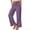 Purple, variant on hoksml Women's Cotton Side Slit Wide Leg Pants Elastic Waist Drawstring Casual Trousers with Pockets