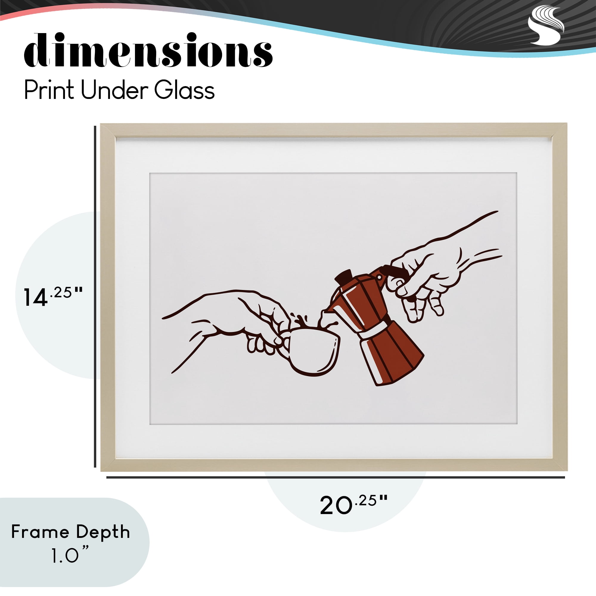 Stupell Industries Creation Of Coffee Classic Parody Birch Framed Print Under Glass, design by Tobe Fonseca