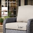thumbnail image 4 of Vcatnet 7 Pieces Outdoor Conversation Set High Back Sectional All Weather Wicker Patio Furniture with Swivel Glider Chairs & Coffee Table, Beige, 4 of 10