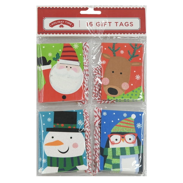 Christmas tags Holiday Time Christmas Gift Tags, 16 Count - Walmart.com - Walmart.com