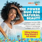 Dippin Dots Collagen + Vitamin C Pectin Gummies for Immune Support, Hair, Skin, and Nails, Strawberry Sunset Creme Flavor, 60 Count