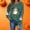 Army Green, variant on Bwndum Womens Army Green Cute Ghost Hall-oween Sweatshirt - Loose Fit Crewneck Pullover with Pumpkin,Size XL