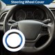 thumbnail image 2 of Funda para volante de cuero artificial PU Unique Bargains ABS Protector de volante de automóvil 14.96" Negro Azul patrón de fibra de carbono 1Pc, 2 of 6