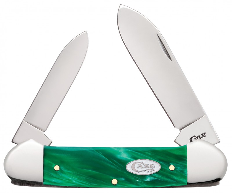 Case xx Smooth Green Pearl Kirinite Canoe SparXX Stainless Pocket Knife
