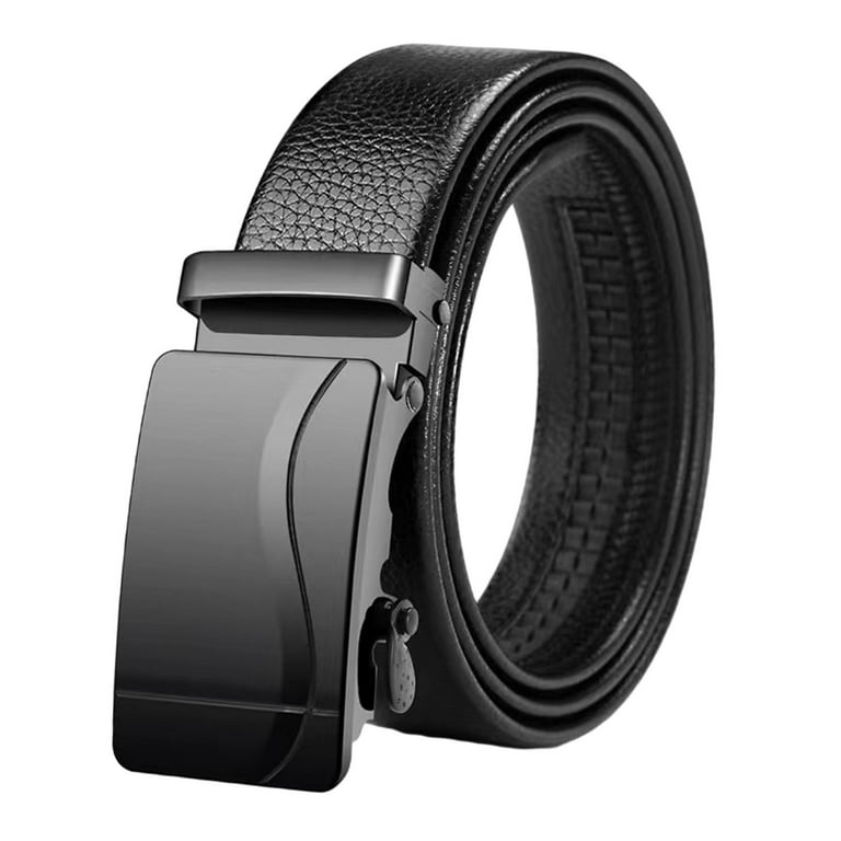 dress belt black The Classified Black Leather Belt by Nickel Smart 40 inch / Black / Carbon Fiber/Leather main image 0