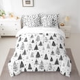 thumbnail image 2 of Manfei Sketch Pine 7 Pieces Bedding Comforter Set,Natural Tree Full Bedding Set,White Black Fitted Sheet Flat Sheet For Teens,Uper Cozy Room Decor Reversible, 2 of 8