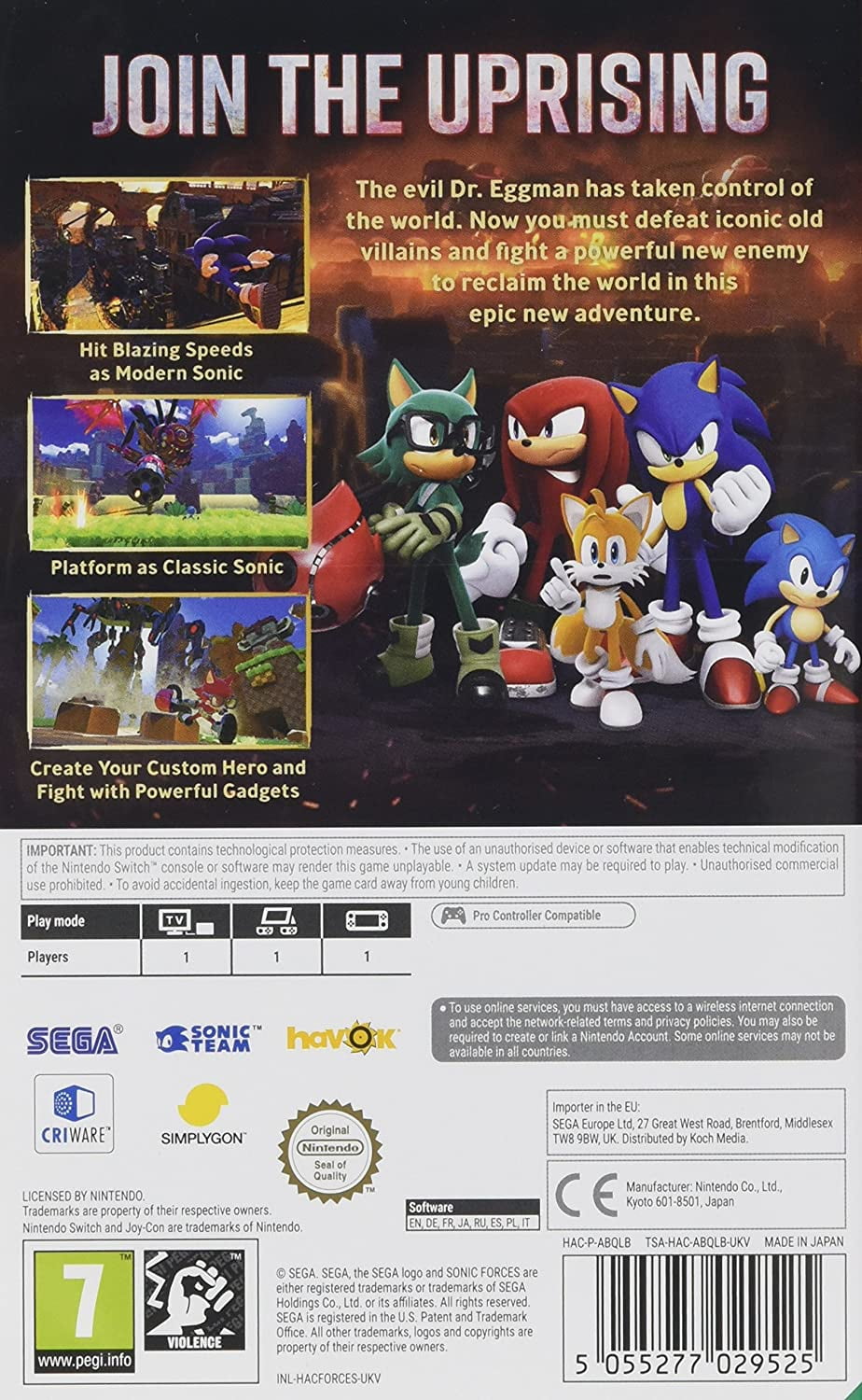 Nintendo Switch Sonic Forces em Promoção na Americanas