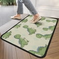 thumbnail image 4 of Mint Dinosaurs with Cacti Cute Door Rugs,Washable Non Slip Door Mats Indoor,Decorative Door Mats,Entry Mat Indoor for Entrance,Bedroom,Kitchen,Bathroom,30"x17", 4 of 6