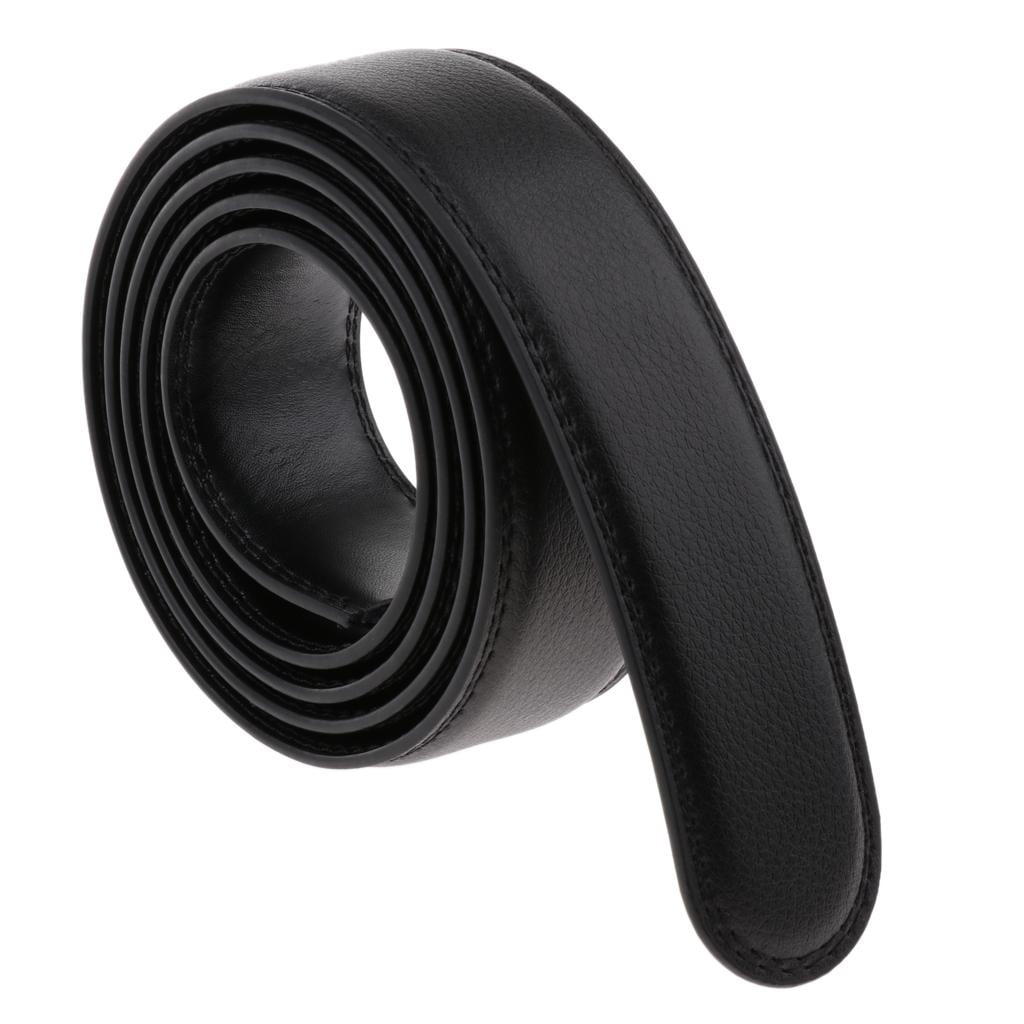 Men Leather Ratchet Belt Strap No Holes Belt Only Without Buckle, Black ...