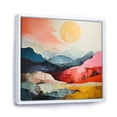 thumbnail image 2 of Designart "Pastel Bold Sunset horizon I" Abstract Floater Framed Wall Art Living Room, 2 of 7