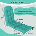 thumbnail image 4 of HONEY HOME Outdoor Adirondack Chair Cushions, 44x19x4 inch Waterproof Rocking Chair Cushion and 17x19 Ottoman Cushion for Patio, Garden, 4 of 7