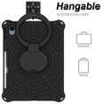 thumbnail image 3 of Decase for iPad 10th Generation 10.9 inch 2022 Case,Shockproof Kids-Friendly Rubber Cover with Stable Kickstand, Rotating Handle Grip, Shoulder Strap & Pencil Holder, Black, 3 of 7