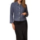 thumbnail image 1 of Chaquetas de cuello INSPIRE CHIC para mujer, de manga larga, con botones de perla y bolsillos, abrigos con ribete en contraste, talla XL, azul marino, 1 of 6