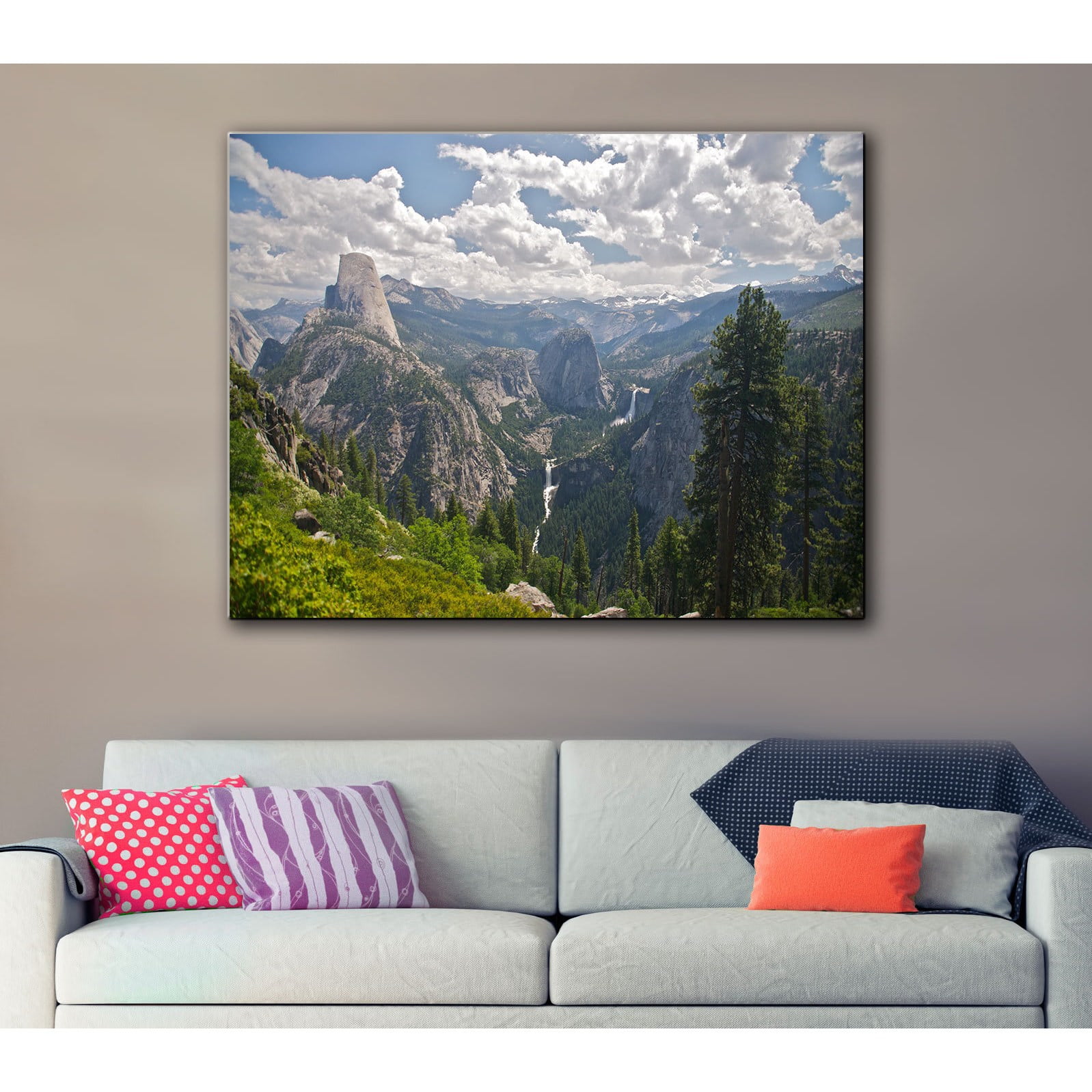 ArtWall Dan Wilson "Yosemite-Half Dome, Vernal Falls And Nevada Falls" Gallery-Wrapped Canvas