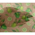 thumbnail image 4 of oneOone Viscose Chiffon Dark Beige Fabric Lemon Vegetable Craft Projects Decor Fabric Printed By The Yard 42 Inch Wide, 4 of 4