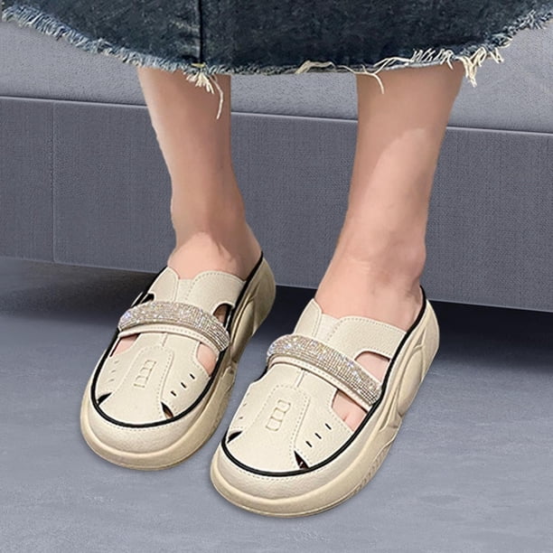 Sandalias deslizantes Yinane para mujer antideslizantes sin espalda 37