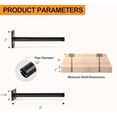 thumbnail image 4 of 12 Pcs 6" Black Steel Floating Shelf Bracket Blind Shelf Supports - Hidden Brackets for Floating Wood Shelves - Concealed Blind Shelf Support – Screws and Wall Plugs Included, 4 of 8