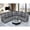 Gray, variant on Ellesophas 6-Seat PU Leather Reclining Sectional Sofa Set with Footrest, Wide Padded Armrests, Removable Backrest, Perfect for Living Room & Home Theater, Gray