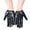 Black, variant on Trendy Shining Half Palms Gloves Night Club PU Leather Handwear for Women Men