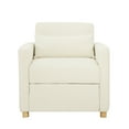 thumbnail image 2 of Serta Carly Scandinavian Style Convertible Chair, Ivory Fabric, 2 of 7