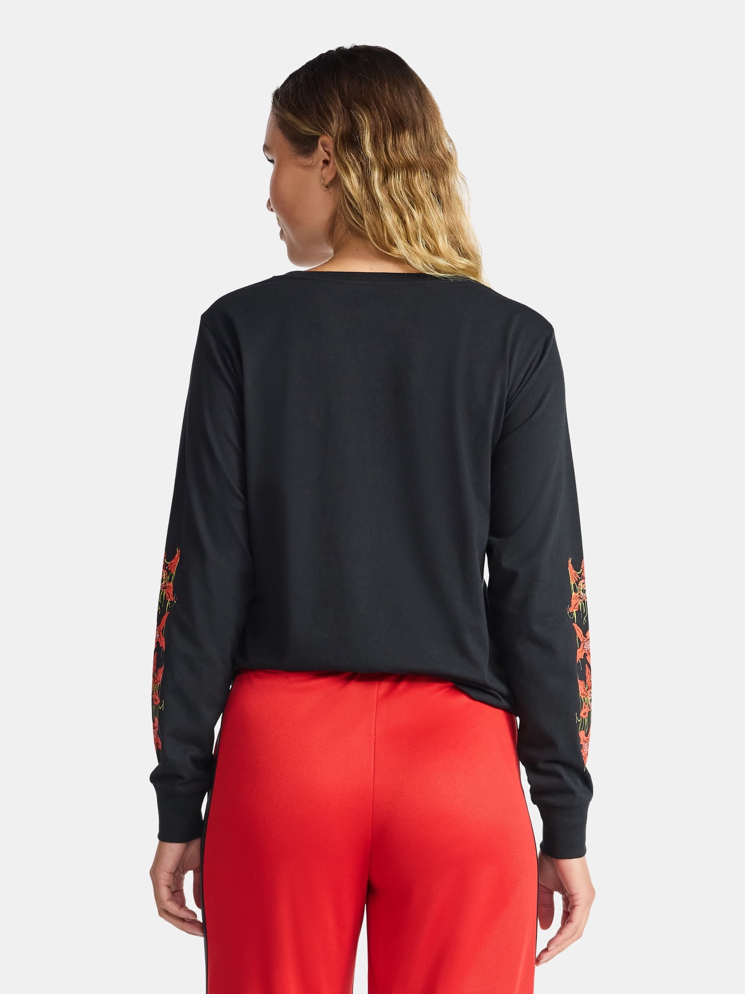 Stranger Things Graphic Cropped Tee with Long Sleeves, Women’s and Women’s Plus